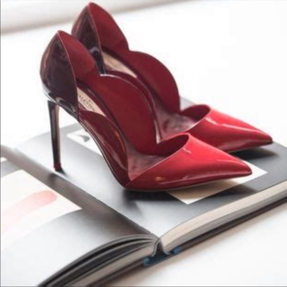 EUC Limited Edition Valentino Garavani Rouge Absolute Red Leather D\'Orsay Pumps main image 8
